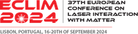 ECLIM 2024 - 37th European Conference on Laser Interaction with Matter (16-20 September 2024, Lisbon/Portugal)