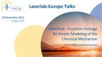 Laserlab-Europe Talk "KiMoPack - A python Package for Kinetic Modeling of the Chemical Mechanism"